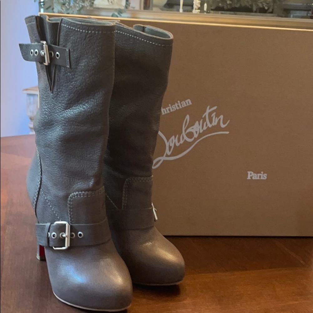Christian Louboutin  flanavec 120 boots, taupe